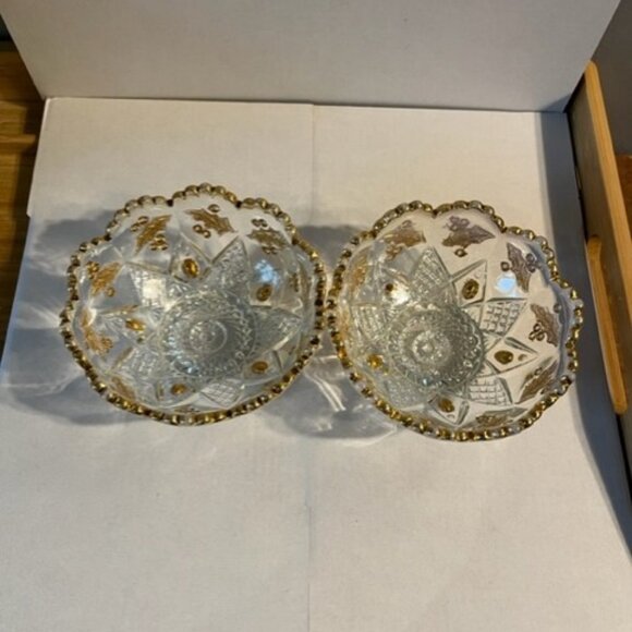 EAPG Northwood HTF berry bowls Set of 2 berries and leaves Christmas design - Picture 9 of 9